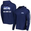 Men's Vineyard Vines College Navy Seattle Seahawks Local Long Sleeve Hoodie T-Shirt