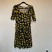 Lularoe Dresses | Flowered Dress Lularoe Nicole | Color: Gray/Yellow | Size: L