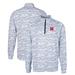 Men's Cutter & Buck Charcoal Nebraska Huskers Big Tall Traverse Camo Print Stretch Quarter-Zip Pullover Top