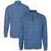 Men's Cutter & Buck Navy Texas-Rio Grande Valley Vaqueros Big Tall Traverse Camo Print Stretch Quarter-Zip Pullover Top