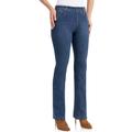 Bootcut-Jeans WONDERJEANS "Boot" Gr. 40, Länge 30, blau (blue stonewashed) Damen Jeans 5-Pocket-Jeans Röhrenjeans