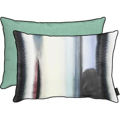 Dekokissen APELT "Flynn" Gr. 1, bunt (bunt, türkis, gemustert), B:41cm L:61cm, Polyester, Dekokissen_Sitzkissen_Kissenhüllen, Wendekissenhülle ohne Füllung, 1 Stück Image