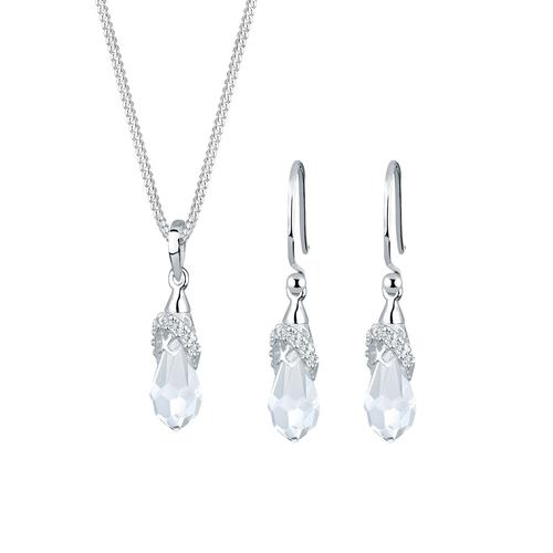 Elli – Elli Schmuckset Kristalle 925 Silber Schmuck-Set Damen