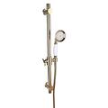 Bathroom, Toilet, Shower Room Adjustable Shower Slide Bar Brass Shower Riser Rail Wall Mounted Gold Shower Slider Rail With Adjustable Shower Head Holder, Handheld Shower Head, Shower Hose