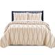 New Quilted Bedspread Throw Embossed Pattern Frilled Bedspreads with Matching Pillow Cases - Luxury Bedspread Bed Throw Coverlets Bedding Set (Beige, Double)