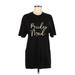 District. Short Sleeve T-Shirt: Black Tops - Women's Size Medium