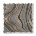 CounterArt Gilded Swirl IV 1 Pack Single Absorbent Stone Coaster Stoneware, Glass in Black/Brown | 0.25 H x 4 W x 4 D in | Wayfair 02-02655