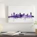 East Urban Home 'Nashville, Tennessee Skyline' by Michael Tompsett Graphic Art Print on Wrapped Canvas Canvas/Metal in Black/Blue/Pink | Wayfair