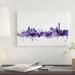 East Urban Home 'Manchester, England Skyline' by Michael Tompsett Graphic Art Print on Wrapped Canvas Canvas/Metal in Black/Blue/Pink | Wayfair