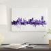 East Urban Home 'Buffalo, New York Skyline' by Michael Tompsett Graphic Art Print on Wrapped Canvas Canvas, in Black/Blue/Pink | Wayfair