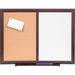 Lorell Combo Dry-Erase/Cork Bulletin Board, 18" x 24" Wood in Red/Brown | 18 H x 18 W in | Wayfair LLR84270