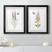 Ophelia & Co. Wildflower Botanical I - 2 Piece Painting Print Set, Solid Wood in Green/Indigo/Pink | 31 H x 44 W in | Wayfair