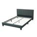 Wildon Home® Braylea Low Profile Platform Bed Upholstered/Polyester in Gray/White/Black | 36 H in | Wayfair 7B4FA4AA0754427D876A8029B9E4EE23