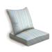 East Urban Home 2 - Piece Outdoor Seat/Back Cushion 25" W x 25" D Polyester in Blue/Gray | 5 H x 25 W x 25 D in | Wayfair