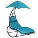 Wrought Studio™ Ardeen Chair Hammock Cotton in Blue | 65 H x 28 W x 78 D in | Wayfair 39A096D989BE44DD9E6F8604F0F3DE8C