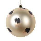 Vickerman 689547 - 4.75" Champagne Matte Brush Strokes Ball Christmas Tree Ornament (4 Pack) (MT220938)