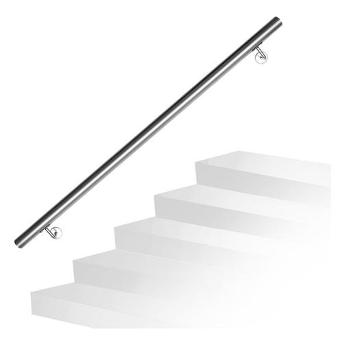 Edelstahl Handlauf, Geländer Wandhandlauf Rostfrei Treppengeländer Für Innen & Außen 140cm – Silber