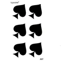 Poker Spades-Tatouages Temporaires Imperméables pour Enfants Autocollants de Tatouage de Cicatrice