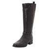 Weitschaftstiefel SHEEGO "Große Größen", Damen, Gr. 42, XXL-Schaft, schwarz, Obermaterial: 100% Leder, klassisch, Schuhe, in Schaftweite XXL mit Zierband um der Fußfessel