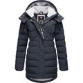 Winterjacke RAGWEAR "Ashanta Block" Gr. L (40), blau (navy) Damen Jacken Lange