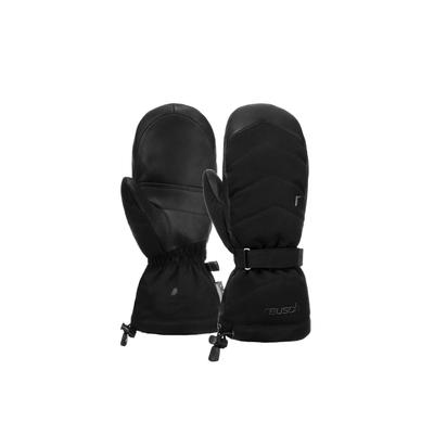 Fäustlinge REUSCH "Nadia R-TEX XT Mitten", Damen, Gr. 8, schwarz, 75% Polyester, 20% Ziegenleder, mehrfarbig, feminin, Handschuhe, extra warm, wasserdicht und atmungsaktiv