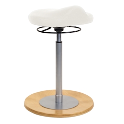 Mayer Sitzmöbel, Pendelhocker mit ergonomisch geformtem Komfortsitz 1101, Polarweiß, 1101_N_30582 Image