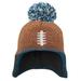 Newborn & Infant Brown Carolina Panthers Football Head Knit Hat with Pom