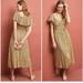 Anthropologie Dresses | Anthropologie Leopard Print Midi Tied Waist Button Front Dress | Color: Brown/Tan | Size: 2