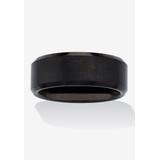 Men's Big & Tall Men's Black Tungsten Matte Finish Ring (8Mm) by PalmBeach Jewelry in Black (Size 10)