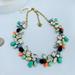 J. Crew Jewelry | J. Crew Crystals Floral Statement Necklace 02209014 | Color: Blue/Green | Size: Os