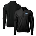 Men's Cutter & Buck Black Indiana State Sycamores Big Tall Cascade Eco Sherpa Fleece Quarter-Zip Jacket