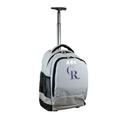 MOJO Gray Colorado Rockies 19'' Personalized Premium Wheeled Backpack