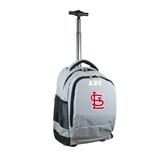 MOJO Gray St. Louis Cardinals 19'' Personalized Premium Wheeled Backpack