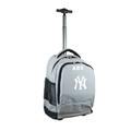 MOJO Gray New York Yankees 19'' Personalized Premium Wheeled Backpack