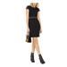 Michael Kors Dresses | Michael Kors Women's Grommet Cap Sleeve Cocktail Dress Black Size X-Small | Color: Black | Size: Xs
