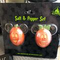 Disney Holiday | Disney Mickey Minnie Mouse Halloween Pumpkin Salt Pepper Shakers | Color: Black/Orange | Size: Os