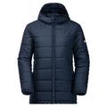 Winterjacke JACK WOLFSKIN "SPIRIT INS LONG JACKET Y" Gr. 140, blau (nachtblau) Kinder Jacken Westen