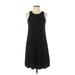 Old Navy Casual Dress - A-Line Crew Neck Sleeveless: Black Print Dresses - Women's Size X-Small