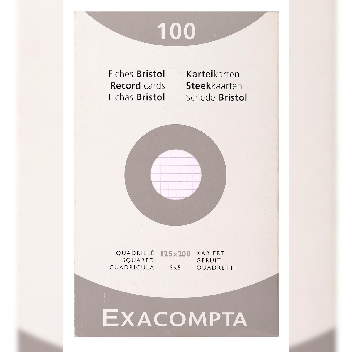 Exacompta 13203E 12x Karteikarten aus 205g holzfreiem, kalibriertem Karton. Verpackt zu je 100 Blatt. - Weiß Image