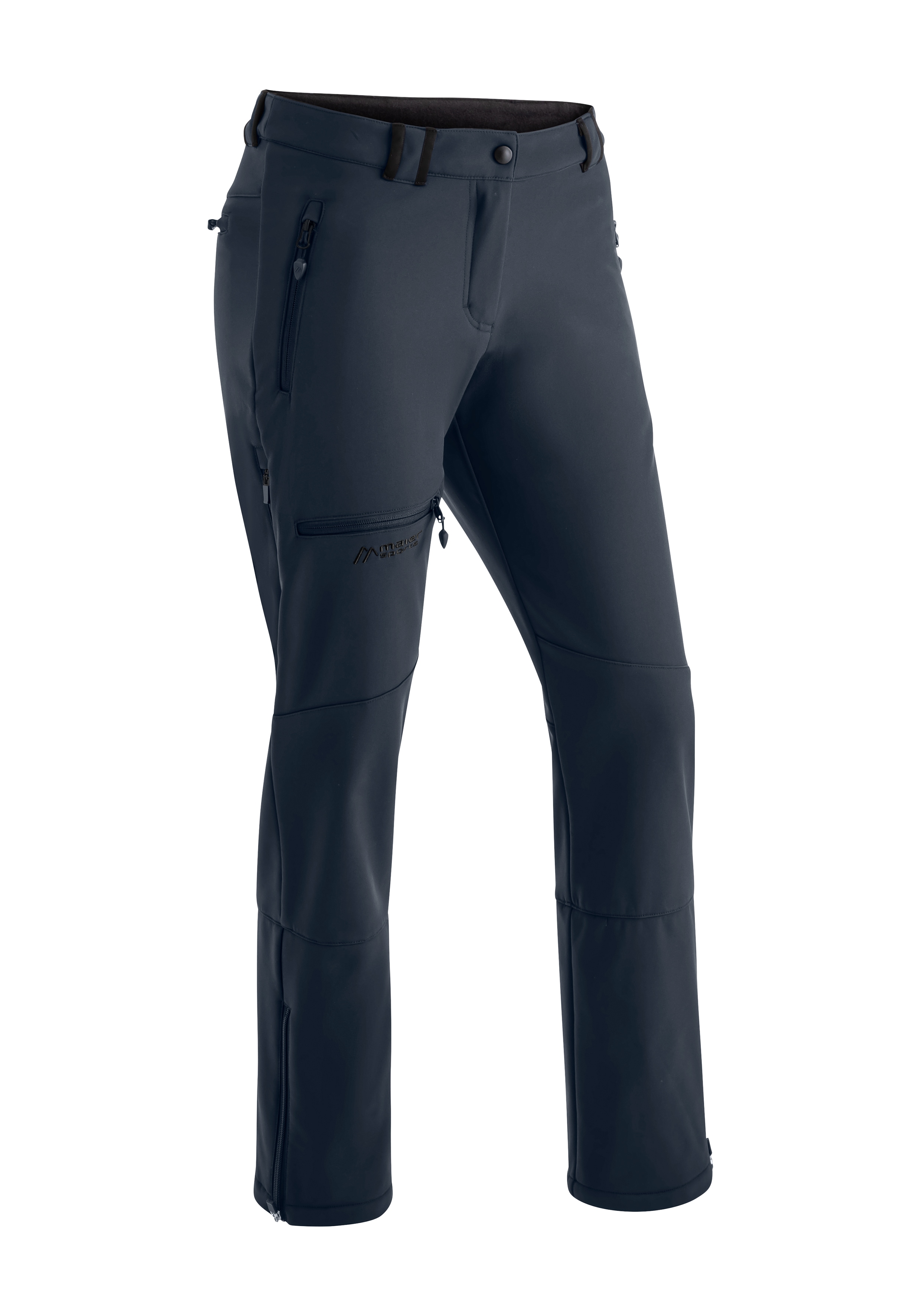 Softshellhose MAIER SPORTS "Adakit W", Damen, Gr. 44, Normalgrößen, grau, Vorderseite: 92% Polyester, 8% Elasthan / Rückseite: 100% Polyester, Hosen, Damen Trekkinghose, atmungsaktive Outdoorhose, Regular Fit Image