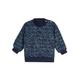 Sweatshirt TRIGEMA "TRIGEMA mit fröhlichem Smiley-Muster" Gr. 92, blau (navy) Baby Sweatshirts