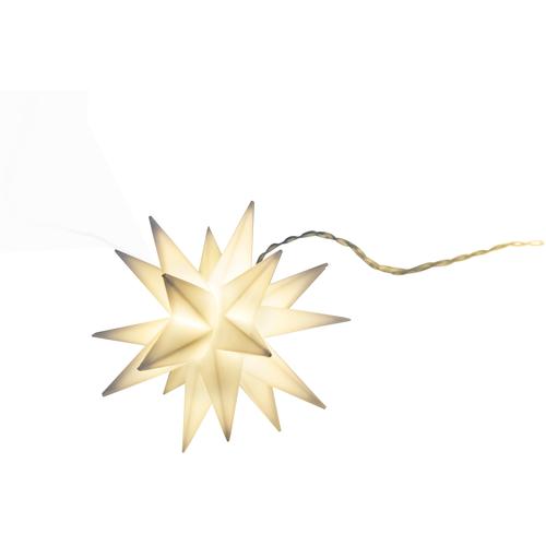 „LED-Lichterkette NÄVE „“LED-Weihnachtslichterkette 3D-Sterne,Weihnachtsdeko aussen““ Lichterketten Gr. Dioden 9 St., x Gesamtlänge 5 m, weiß Lichterketten Lichternetze 3D-Stern“