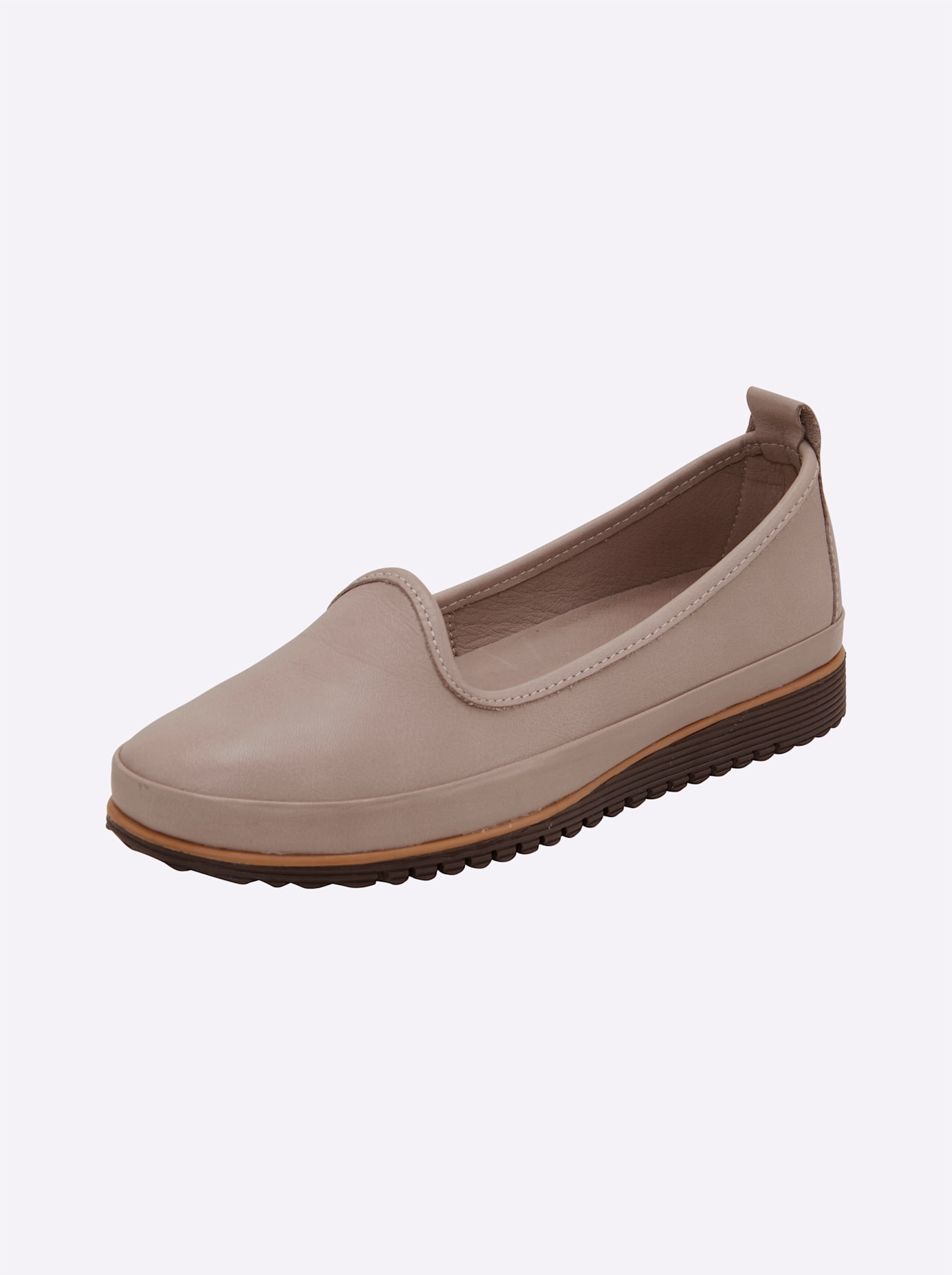 Slipper ANDREA CONTI, Damen, Gr. 38, grau, Glattleder, Leder, Sportlich, Schuhe