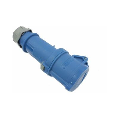 Cee Kupplung 230V/16A blau, Schraubanschlüsse, 3polig/6h, IP44 - Blau
