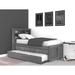 Viv + Rae™ Beckford Solid Wood Mate's & Captain's Bed w/ Bookcase Wood in Gray/Black | 49 H x 44 W x 83 D in | Wayfair