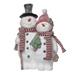 Transpac Resin 14 in. Multicolored Christmas Flocked Snowman Couple Decor