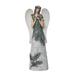 Transpac Resin 20.08 in. Multicolored Christmas Woodland Angel with Bird - Deep Green, White - 7.87" x 4.72" x 20.08"