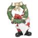 Transpac Resin 10.25 in. Multicolored Christmas Gnome with Wreath Figurine