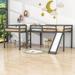 Harriet Bee Ersen Twin Size Wood Loft Bed w/ Slide in Gray | 46 H x 77 W x 118 D in | Wayfair A64672C400CB4AD59B3649EDADE971FF