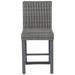 Winston Porter Eyvan 28" Patio Bar Stool Wicker/Rattan in Gray | 45.13 H x 24 W x 20.38 D in | Wayfair 5C156B079FBC47449522AC7DC3336181